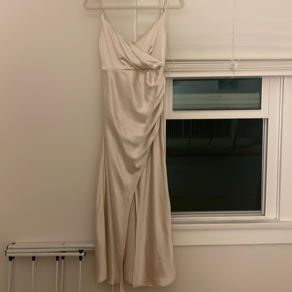 Billy J Elsa Midi Dress in Champagne